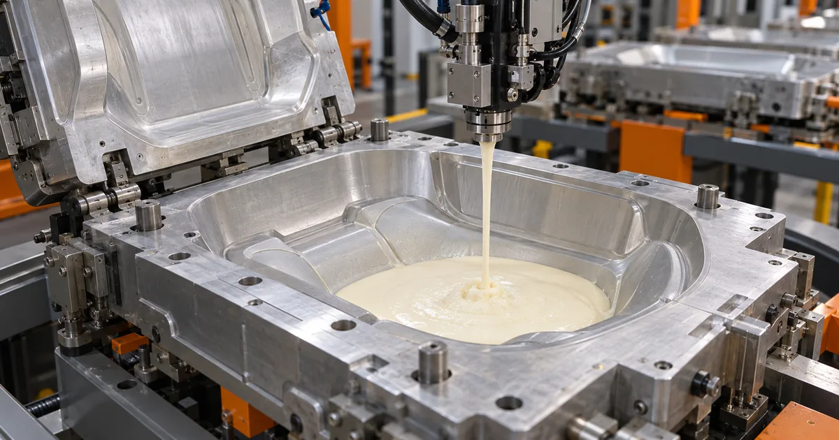Injection de mousse polyuréthane dans un moule de siège automobile préparé avec l'agent de démoulage 8670/33